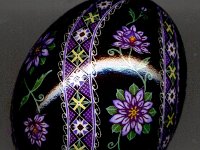 Love In A Mist Pysanky Ukrainian Easter Egg by So Jeo : pysanky pysanka ukrainian easter egg batik art love in a mist blue purple flower sojeo floral ukraine
